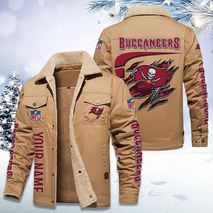 LIMITED EDITION - NEW CUSTOMIZED NFL10 TBB TAMPA BAY BUCCANEERS FLEECE JACKET