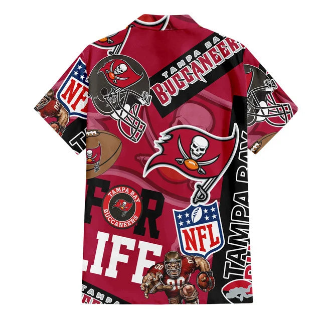 LIMITED EDITION - NEW CUSTOMIZED NFL10 TBB TAMPA BAY BUCCANEERS UNISEX HAWAIIAN SHIRT & SHORTS SET