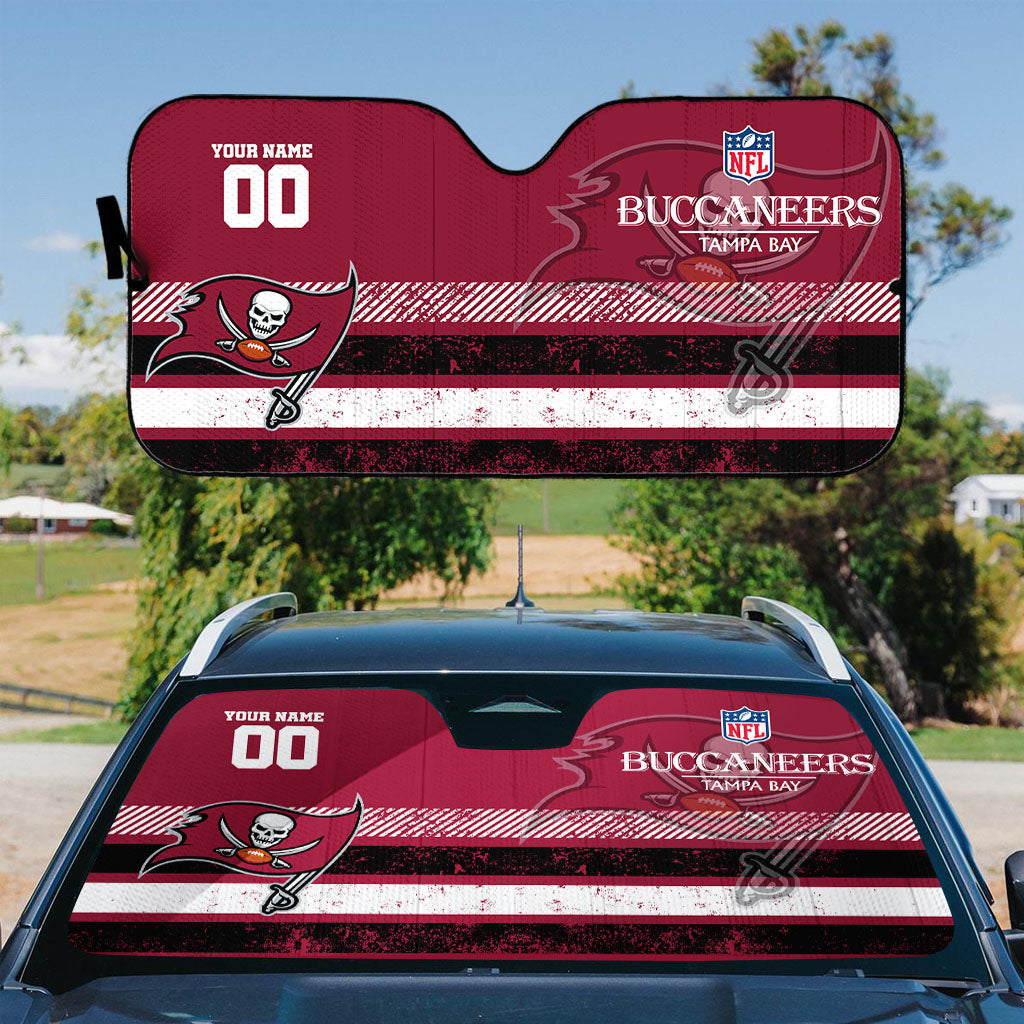 LIMITED EDITION - NEW CUSTOMIZED NFL10 TBB TAMPA BAY BUCCANEERS AUTO WINDSHIELD SHADE