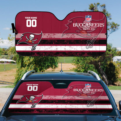 LIMITED EDITION - NEW CUSTOMIZED NFL10 TBB TAMPA BAY BUCCANEERS AUTO WINDSHIELD SHADE