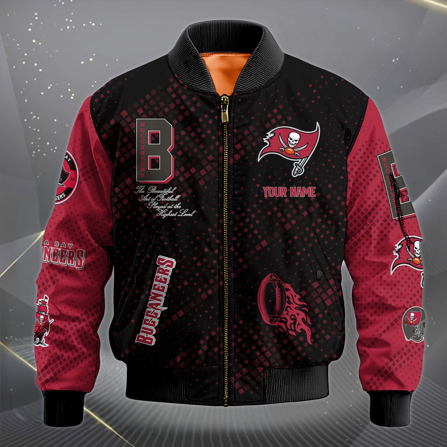 LIMITED EDITION - NEW CUSTOMIZED NFL10 TBB TAMPA BAY BUCCANEERS SATIN VARSITY JACKET & LONG PANTS