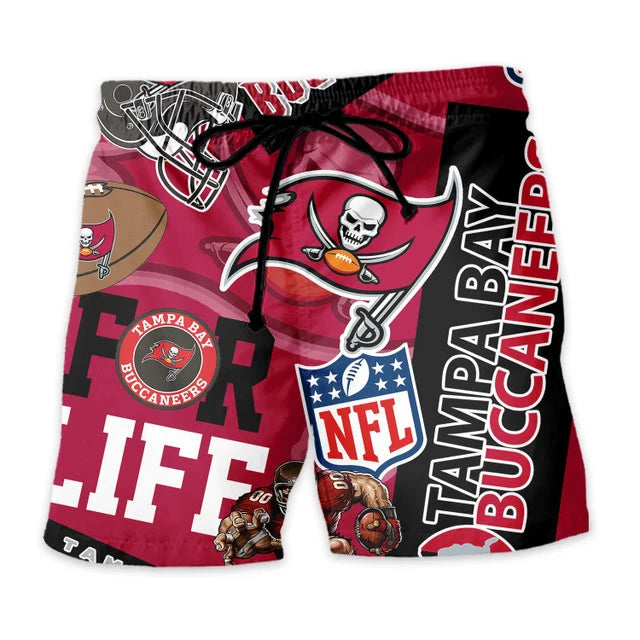 LIMITED EDITION - NEW CUSTOMIZED NFL10 TBB TAMPA BAY BUCCANEERS UNISEX HAWAIIAN SHIRT & SHORTS SET