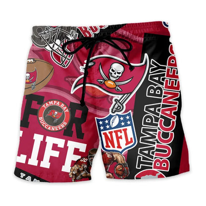 LIMITED EDITION - NEW CUSTOMIZED NFL10 TBB TAMPA BAY BUCCANEERS UNISEX HAWAIIAN SHIRT & SHORTS SET