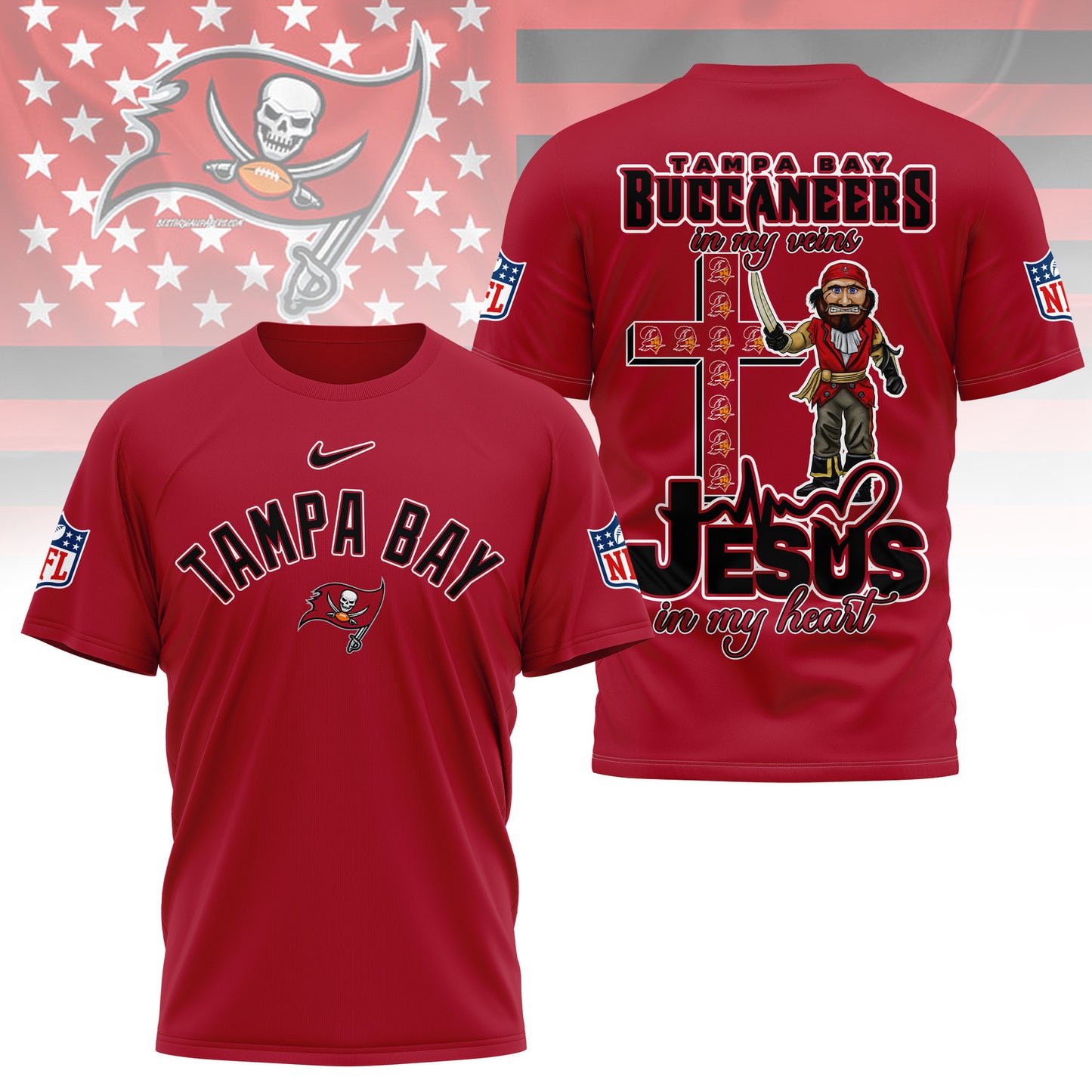 LIMITED EDITION - NEW CUSTOMIZED NFL10 TBB TAMPA BAY BUCCANEERS T-SHIRT | MULTIPLE COLORS AVAILABLE
