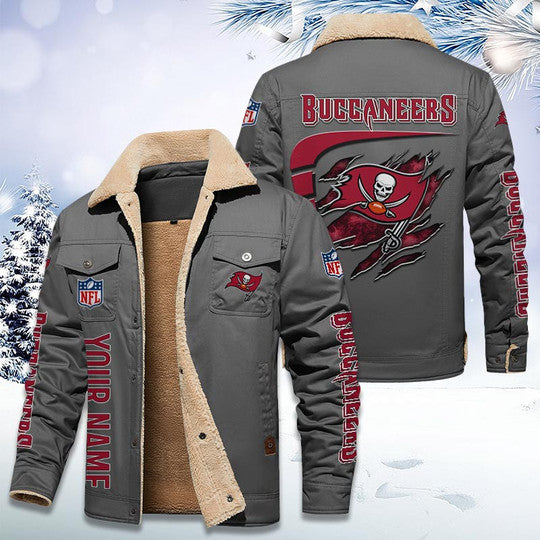 LIMITED EDITION - NEW CUSTOMIZED NFL10 TBB TAMPA BAY BUCCANEERS FLEECE JACKET