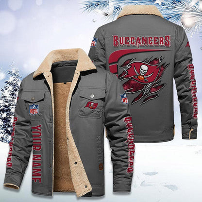 LIMITED EDITION - NEW CUSTOMIZED NFL10 TBB TAMPA BAY BUCCANEERS FLEECE JACKET
