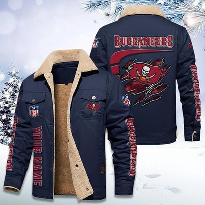 LIMITED EDITION - NEW CUSTOMIZED NFL10 TBB TAMPA BAY BUCCANEERS FLEECE JACKET