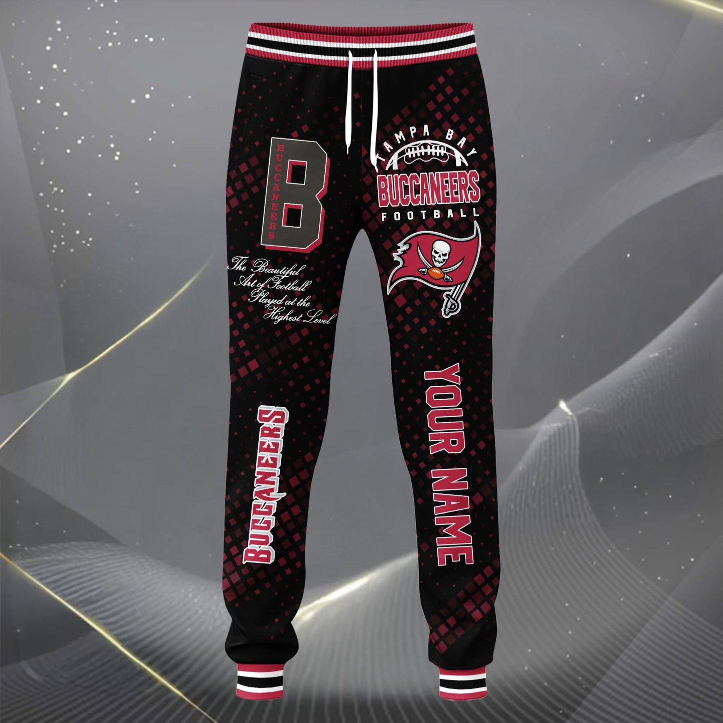 LIMITED EDITION - NEW CUSTOMIZED NFL10 TBB TAMPA BAY BUCCANEERS SATIN VARSITY JACKET & LONG PANTS