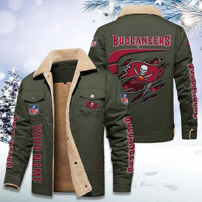 LIMITED EDITION - NEW CUSTOMIZED NFL10 TBB TAMPA BAY BUCCANEERS FLEECE JACKET