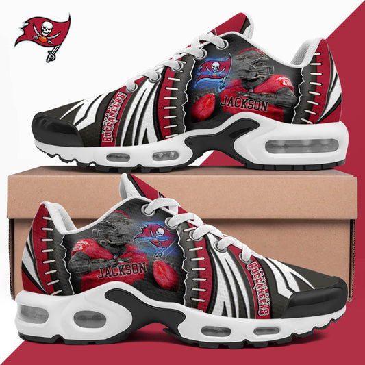 LIMITED EDITION - NEW CUSTOMIZED NFL10 TBB TAMPA BAY BUCCANEERS UNISEX AIR MAX PLUS SNEAKERS