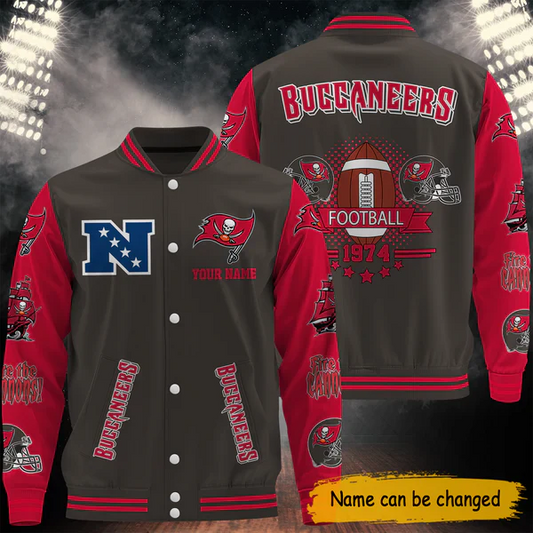 LIMITED EDITION - NEW CUSTOMIZED NFL10 TBB TAMPA BAY BUCCANEERS BASEBALL JACKET
