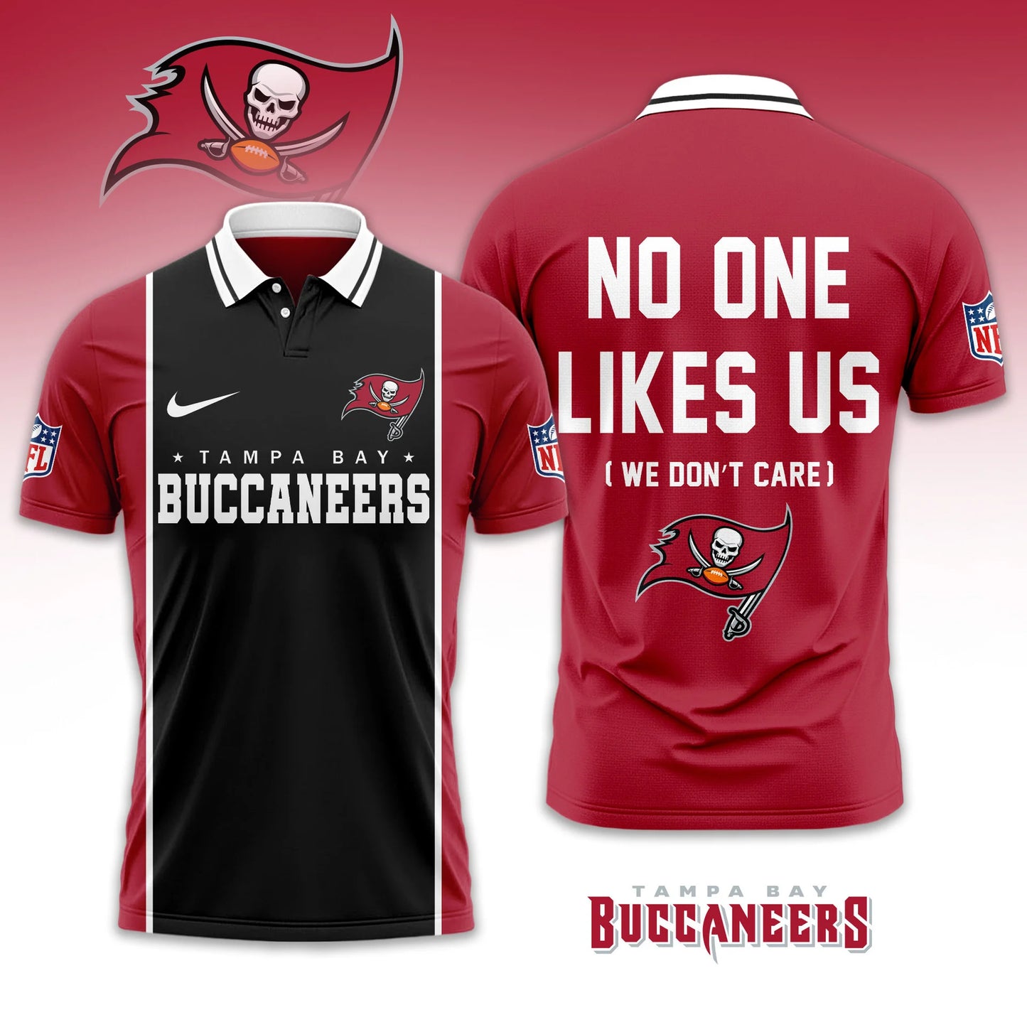 LIMITED EDITION - NEW CUSTOMIZED NFL10 TBB TAMPA BAY BUCCANEERS UNISEX T-SHIRT, POLO & HOODIE