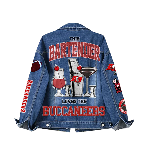 LIMITED EDITION - NEW CUSTOMIZED NFL10 TBB TAMPA BAY BUCCANEERS DENIM JACKET