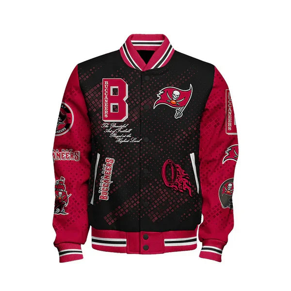 LIMITED EDITION - NEW CUSTOMIZED NFL10 TBB TAMPA BAY BUCCANEERS SATIN VARSITY JACKET & BASEBALL JACKET