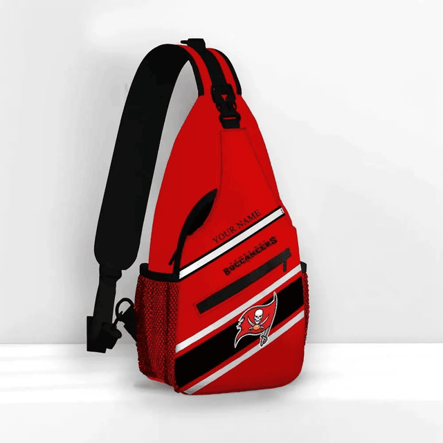 LIMITED EDITION - NEW CUSTOMIZED NFL10 TBB TAMPA BAY BUCCANEERS SLING BAG