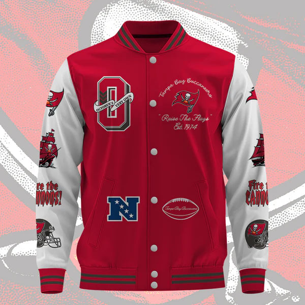 LIMITED EDITION - NEW CUSTOMIZED NFL10 TBB TAMPA BAY BUCCANEERS BASEBALL JACKET