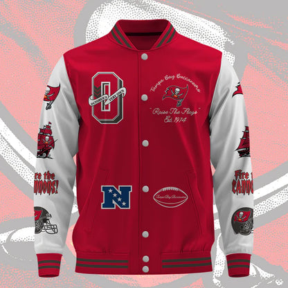 LIMITED EDITION - NEW CUSTOMIZED NFL10 TBB TAMPA BAY BUCCANEERS BASEBALL JACKET