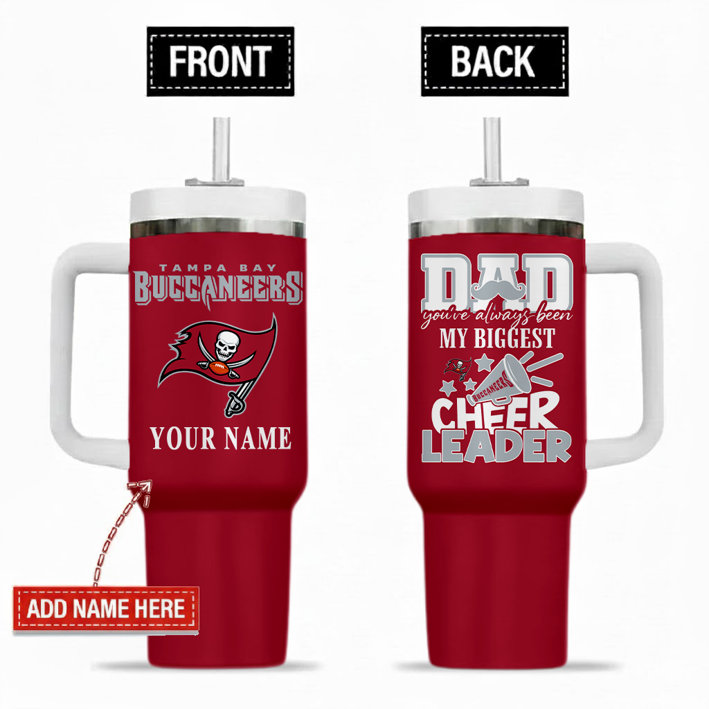 [SPECIAL OFFER] NEW CUSTOMIZED NFL10 TBB TAMPA BAY BUCCANEERS 40OZ TUMBLER