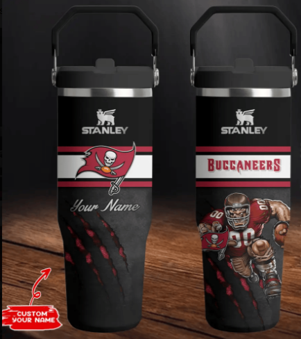 LIMITED EDITION - NEW CUSTOMIZED NFL10 TBB TAMPA BAY BUCCANEERS TUMBLER CUP