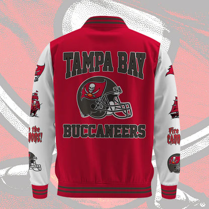 LIMITED EDITION - NEW CUSTOMIZED NFL10 TBB TAMPA BAY BUCCANEERS BASEBALL JACKET