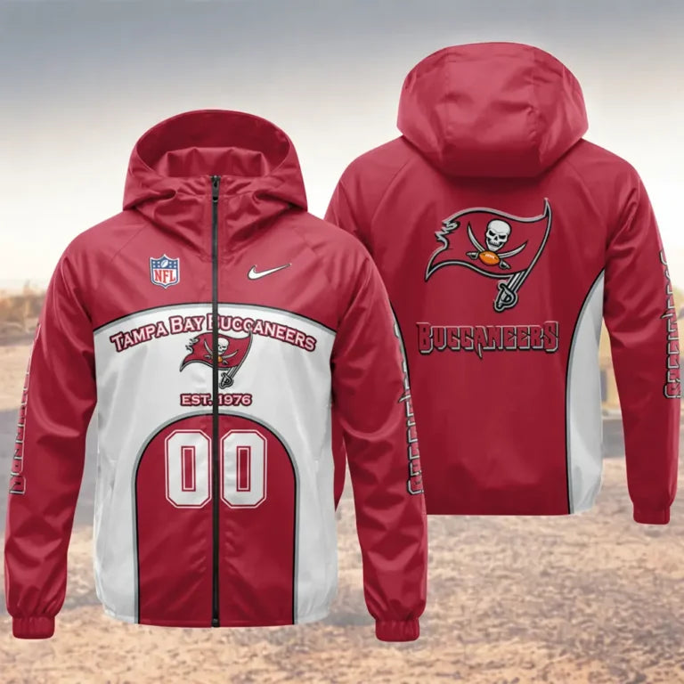 LIMITED EDITION - NEW CUSTOMIZED NFL10 TBB TAMPA BAY BUCCANEERS WINDBREAKER JACKET