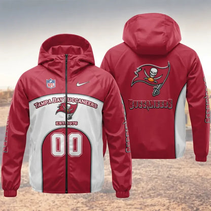 LIMITED EDITION - NEW CUSTOMIZED NFL10 TBB TAMPA BAY BUCCANEERS WINDBREAKER JACKET