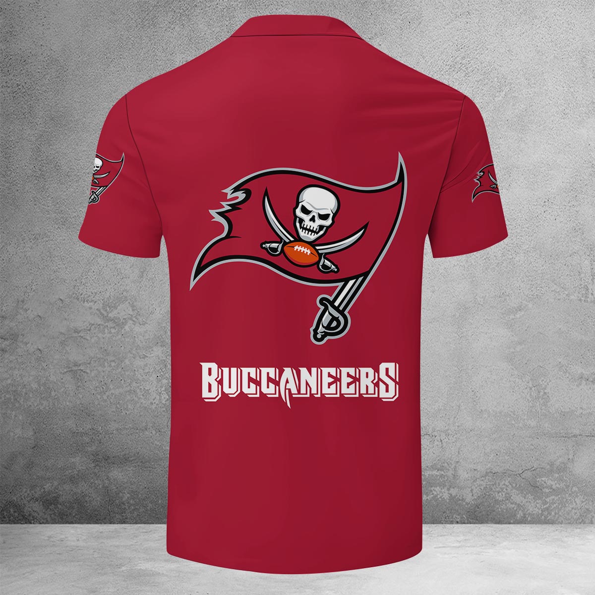 LIMITED EDITION - NEW CUSTOMIZED NFL10 TBB TAMPA BAY BUCCANEERS ZIP POLO SHIRT