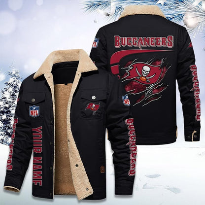 LIMITED EDITION - NEW CUSTOMIZED NFL10 TBB TAMPA BAY BUCCANEERS FLEECE JACKET
