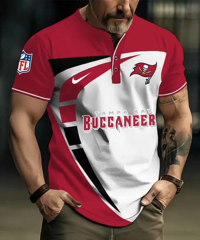 LIMITED EDITION - NEW CUSTOMIZED NFL10 TBB TAMPA BAY BUCCANEERS POLO SHIRT