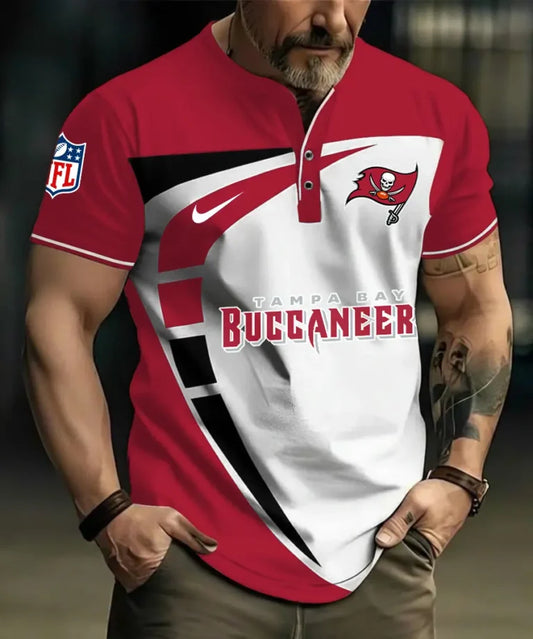 LIMITED EDITION - NEW CUSTOMIZED NFL10 TBB TAMPA BAY BUCCANEERS POLO SHIRT
