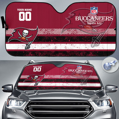 LIMITED EDITION - NEW CUSTOMIZED NFL10 TBB TAMPA BAY BUCCANEERS AUTO WINDSHIELD SHADE