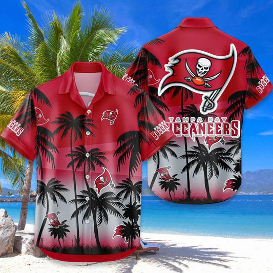 LIMITED EDITION - NEW CUSTOMIZED NFL10 TBB TAMPA BAY BUCCANEERS UNISEX HAWAIIAN SHIRT & SHORTS SET