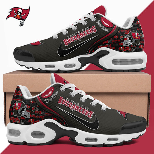 LIMITED EDITION - NEW CUSTOMIZED NFL10 TBB TAMPA BAY BUCCANEERS UNISEX AIR MAX PLUS SNEAKERS