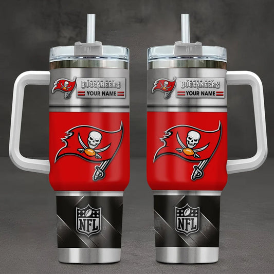 LIMITED EDITION - NEW CUSTOMIZED NFL10 TBB TAMPA BAY BUCCANEERS TUMBLER CUP