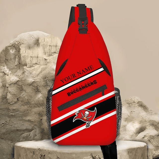 LIMITED EDITION - NEW CUSTOMIZED NFL10 TBB TAMPA BAY BUCCANEERS SLING BAG