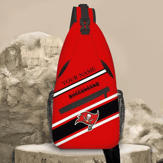 LIMITED EDITION - NEW CUSTOMIZED NFL10 TBB TAMPA BAY BUCCANEERS SLING BAG