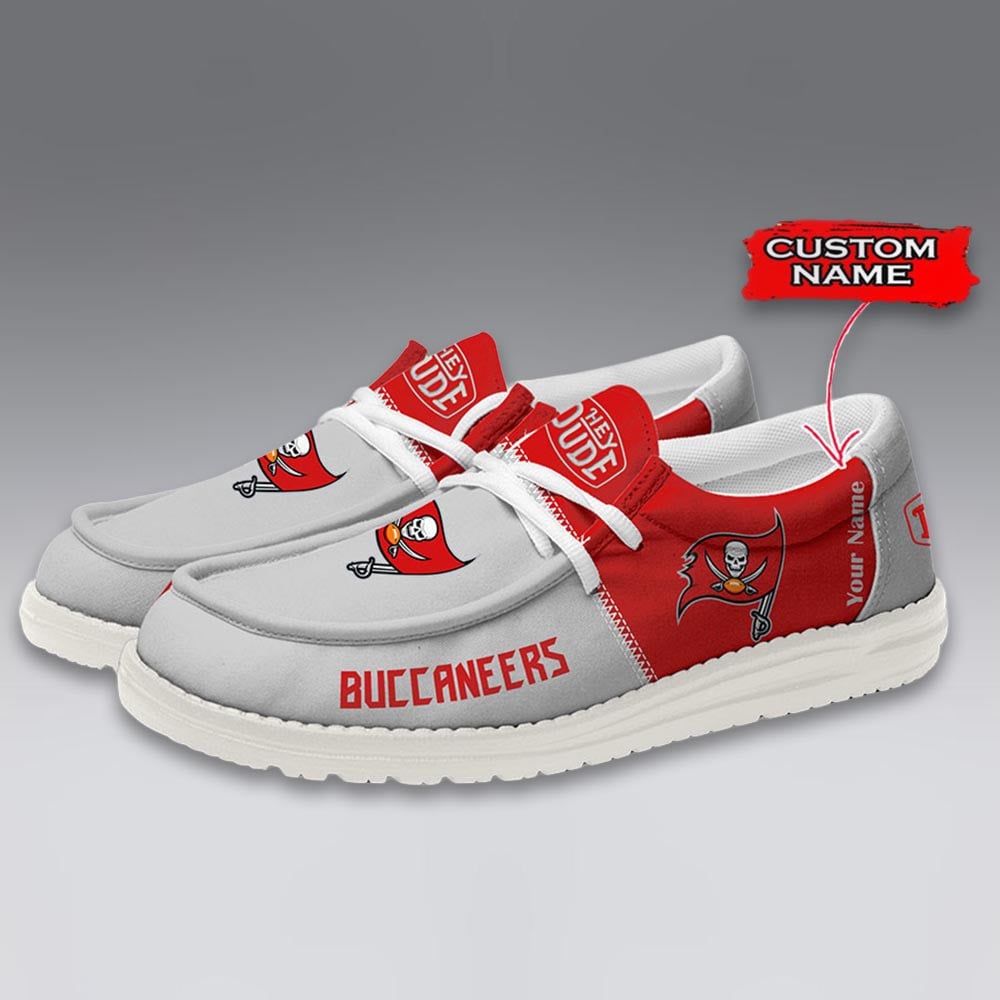 LIMITED EDITION - NEW CUSTOMIZED NFL10 TBB TAMPA BAY BUCCANEERS LOAFER SHOES