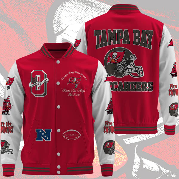 LIMITED EDITION - NEW CUSTOMIZED NFL10 TBB TAMPA BAY BUCCANEERS BASEBALL JACKET