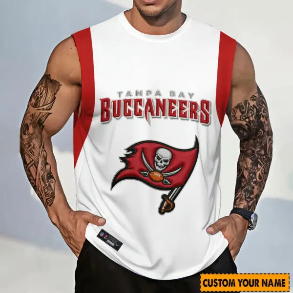 LIMITED EDITION - NEW CUSTOMIZED NFL10 TBB TAMPA BAY BUCCANEERS TANKTOP & GYM SHIRT