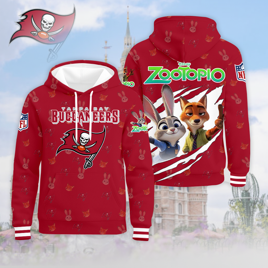 LIMITED EDITION - NEW CUSTOMIZED NFL10 TBB TAMPA BAY BUCCANEERS & ZOOTOPIA UNISEX T-SHIRT, POLO, HOODIE & JACKETS