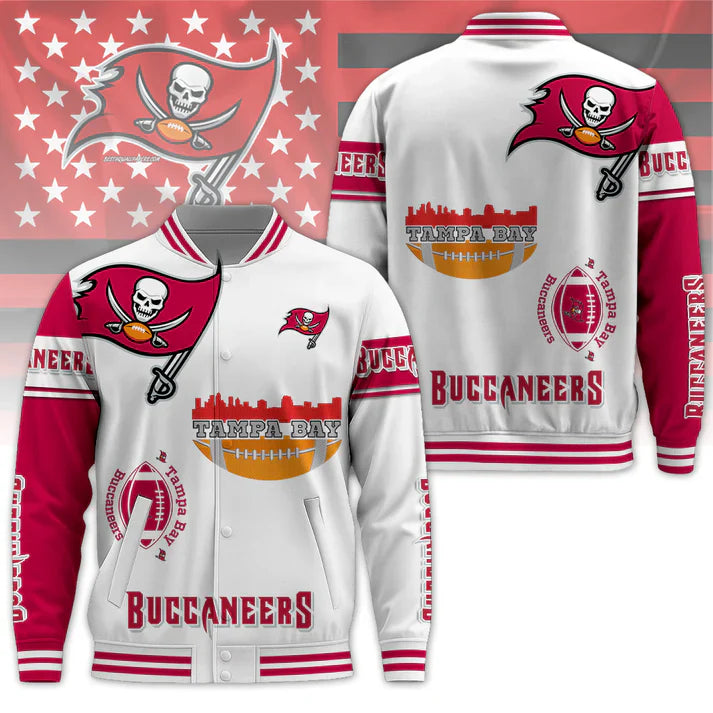 LIMITED EDITION - NEW CUSTOMIZED NFL10 TBB TAMPA BAY BUCCANEERS BASEBALL JACKET