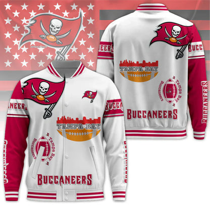 LIMITED EDITION - NEW CUSTOMIZED NFL10 TBB TAMPA BAY BUCCANEERS BASEBALL JACKET