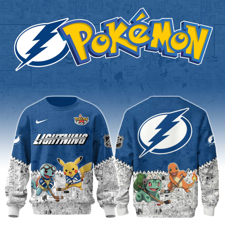 LIMITED EDITION - NEW CUSTOMIZED NHL12 TPL TAMPA BAY LIGHTNING X POKÉMON T-SHIRT, SWEATSHIRT, HOODIE & ZIP HOODIE