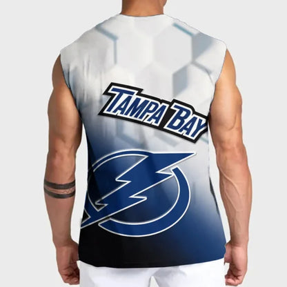 LIMITED EDITION - NEW CUSTOMIZED NHL12 TPL TAMPA BAY LIGHTNING TANK TOP & GYM SHIRT
