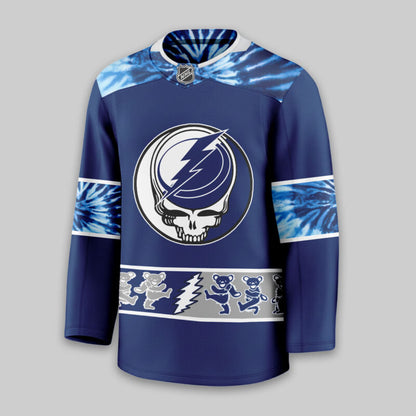 [SUPER SALE] NEW CUSTOMIZED NHL12 TPL TAMPA BAY LIGHTNING UNISEX HOCKEY JERSEY