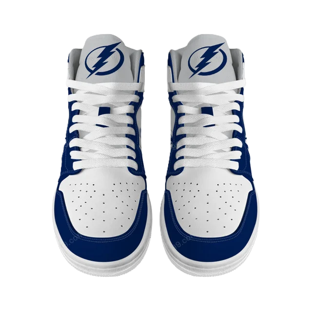 LIMITED EDITION - NEW CUSTOMIZED NHL12 TB LIGHTNING AIR JORDAN SNEAKERS