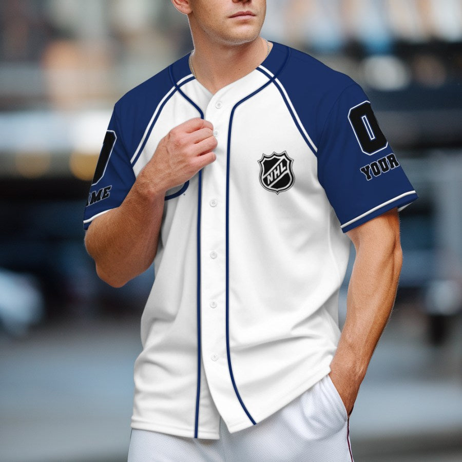 LIMITED EDITION - NEW CUSTOMIZED NHL12 TPL TAMPA BAY LIGHTNING BASEBALL JERSEY