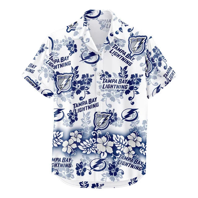 LIMITED EDITION - NEW CUSTOMIZED NHL12 TPL TAMPA BAY LIGHTNING UNISEX HAWAIIAN SHIRT & SHORTS SET