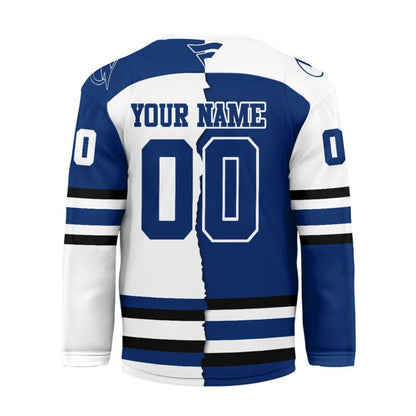 [SUPER SALE] NEW CUSTOMIZED NHL12 TPL TAMPA BAY LIGHTNING UNISEX HOCKEY JERSEY