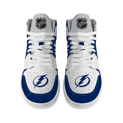 LIMITED EDITION - NEW CUSTOMIZED NHL12 TB LIGHTNING AIR JORDAN SNEAKERS